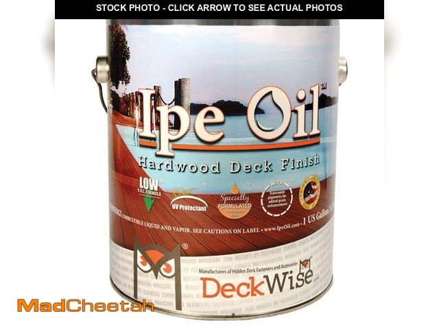 Lot 74-14356752 - DeckWise Ipe Oil 250 VOC Hardwood Finish 1 gal. Natural Wood Semi Transparent Exterior Waterproofing...