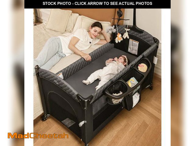 Lot 74-13815591 - Babyeap 5-in-1 Baby Bassinet with Playard Mode &amp; Changing Table,Bedside Sleeper for Newborns and...