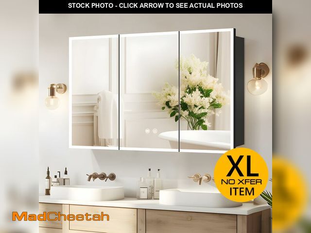 Lot 74-12658595 - Janboe 48Ãâ32inch Medicine Cabinet with Light,Recess Medicine Cabinet for Bathroom,3 Color,Dimmab...