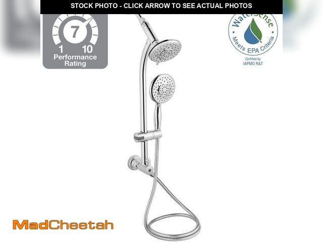 Lot 74-14222838 - Glacier Bay 5-Spray Wall Bar Shower Kit in Chrome - UNUSED
