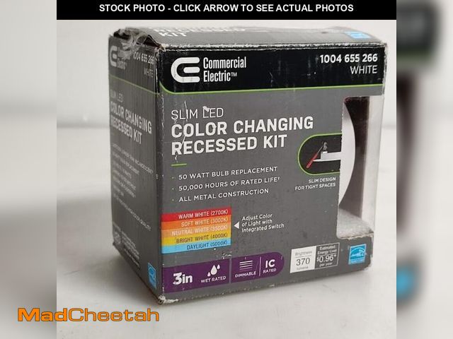 Lot 74-12148242 - Commercial Electric 91472Click To Copy Ultra Slim 4 in. Color Selectable New Construction and Remode...