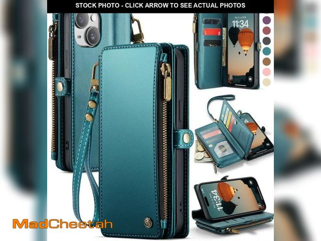 Lot 74-12214848 - Defencase Compatible with iPhone 15 Plus Case Wallet with RFID Blocking Card Holder for Women Men, P...