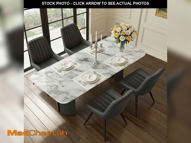 Lot 74-13093503 - Daluvenix Modern Dining Chairs Set of 4, Upholstered Fabric Comfy Kitchen Dining Chairs with Metal L...