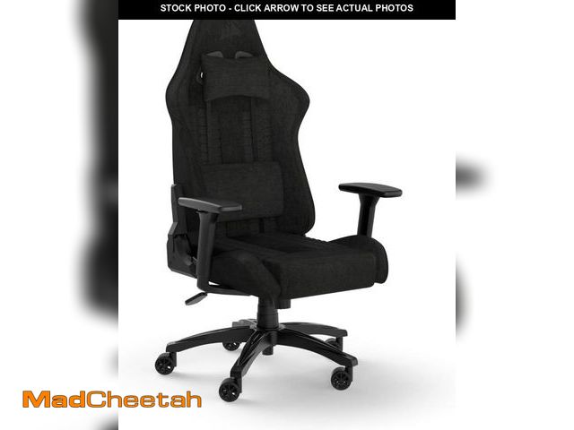 Lot 74-12276042 - Corsair TC100 Relaxed Gaming Chair - Fabric - Racing-Inspired Design - Lumbar Pillow - Detachable Me...