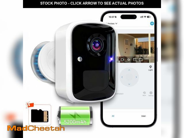 Lot 74-13960861 - Goalake Wireless Security Camera for Home, 3MP Battery Powered Outdoor/Indoor WiFi Camera with AI Mo...