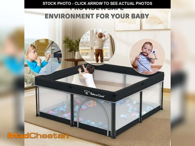 Lot 74-12767905 - Foldable Baby Playpen with Mat, Collapsible Play Pen for Babies and Toddlers, Indoor &amp; Outdoor K...