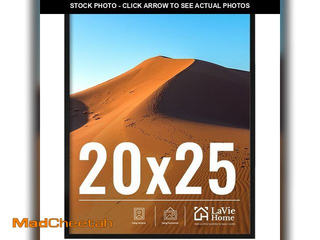 Lot 74-13836033 - LaVie Home 20x25 Picture Frame for Wall Display, 20x25 Black Picture Frame with HD Plexiglas, 20 x 2...