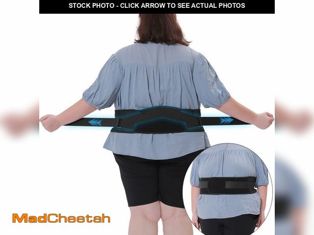Lot 74-14147213 - Feamero Plus Size Back Brace for Lower Back Pain - Extra Large Hip Support for Sciatica, Herniated D...
