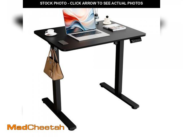 Lot 74-12487455 - Ergomaker Electric Standing Desk?Height Adjustable Desk with Splice Board?Child Lock &amp; Memory Fu...