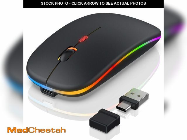 Lot 74-14208900 - FYBC Bluetooth LED Wireless Mouse for MacBook Air iPad Pro Mac Laptop PC - Slim RGB Wireless Mouse, ...