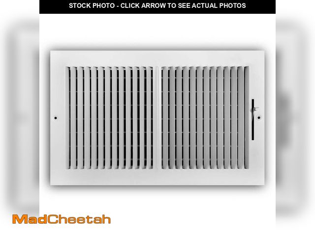 Lot 74-13799433 - Everbilt 14 in. x 8 in. 2-Way Steel Wall/Ceiling Register in White - UNUSED