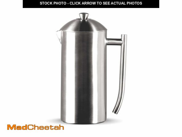 Lot 74-12602946 - Frieling Double-Walled Stainless Steel French Press Coffee Maker - Brushed 36 oz (1 Liter) Insulated...