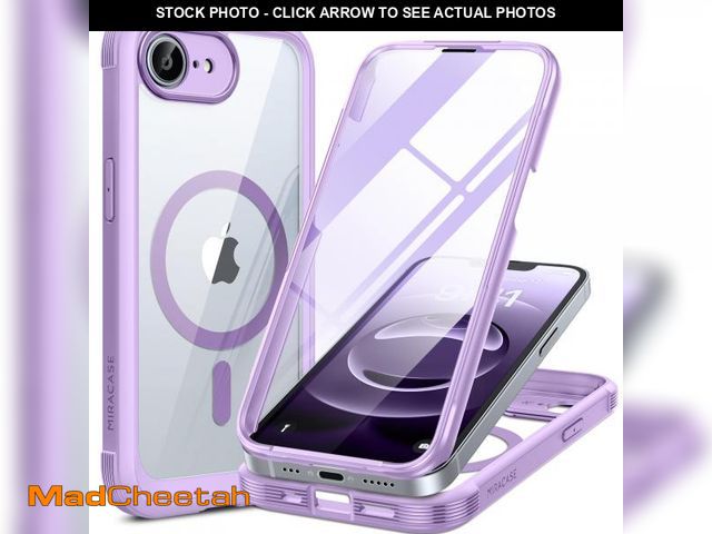 Lot 74-12310205 - Miracase Magnetic for iPhone 16e Case Full-Body Phone with Built-in Glass Screen Protector, [Compati...