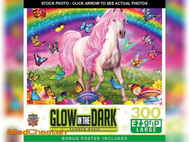 Lot 74-13571869 - Masterpieces 300 Piece EZ Grip Glow in the Dark Jigsaw Puzzle - Rainbow World - 18"x24" - UNUSED