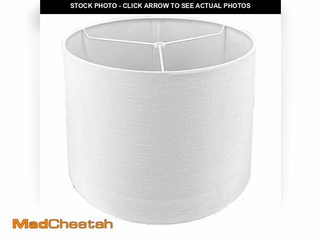 Lot 74-12887374 - 16" Large Drum Lamp Shade Top:14", Bottom: 16 ", Height: 11", Linen Drum Lamp Shades, Barrel Lamp Sh...