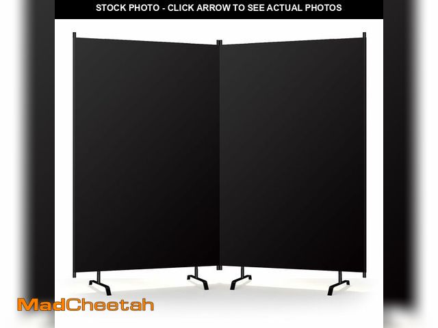 Lot 74-14271900 - Room Divider Panel, Siebwin 2 Panel Folding Privacy Screens with Wider Feet, 8Ft x 6FT Portable Room...