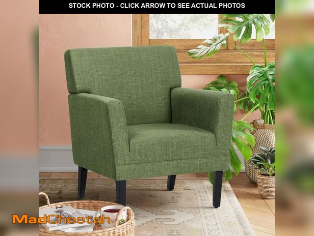 Lot 74-12162204 - COLAMY Modern Accent Chair for Living Room, Upholstered Fabric Accent Armchair with Back, Soft Singl...
