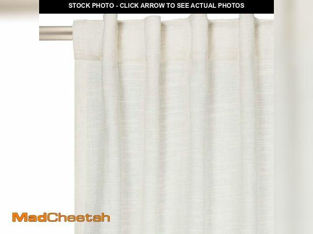 Lot 74-12862484 - Better Homes &amp; Gardens Textured Solid Chenille Blackout Single Curtain Panel, Ivory, 50"W x 84"L...
