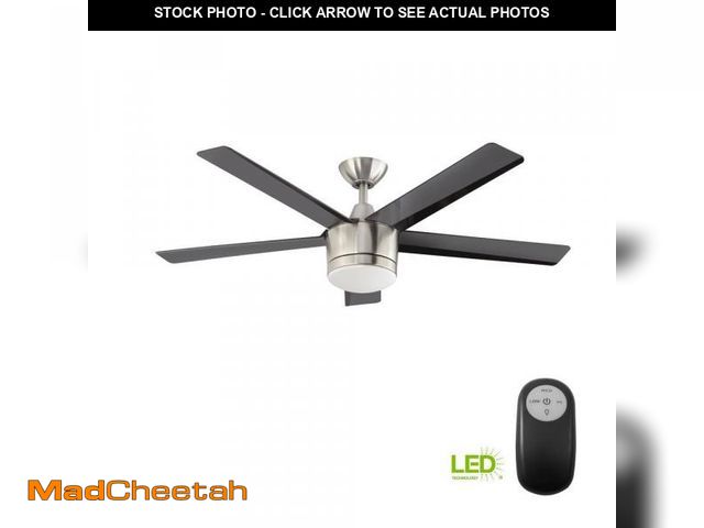 Lot 74-12495713 - Merwry 52 In. Brushed Nickel LED Indoor Ceiling Fan - UNUSED