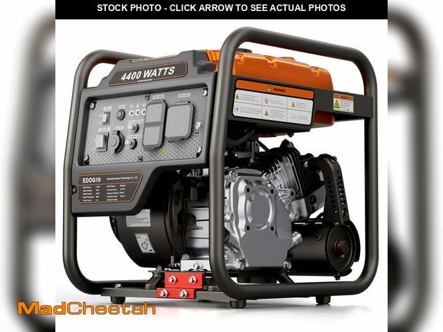 Lot 74-13060943 - Efurden 4400-Watt Portable Inverter Generator, Gas Powered Generator for Emergency Home Backup, Outd...