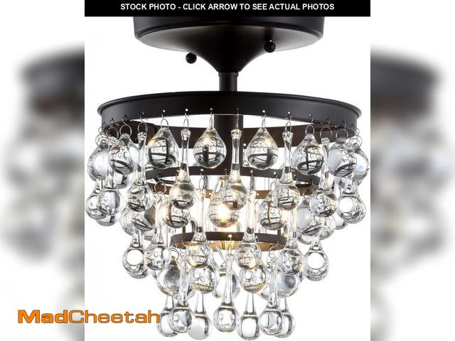 Lot 74-12396766 - JONATHAN Y JYL9028A Toronto 10" Metal/Crystal LED Flush Mount Contemporary,Transitional Dimmable, 27...