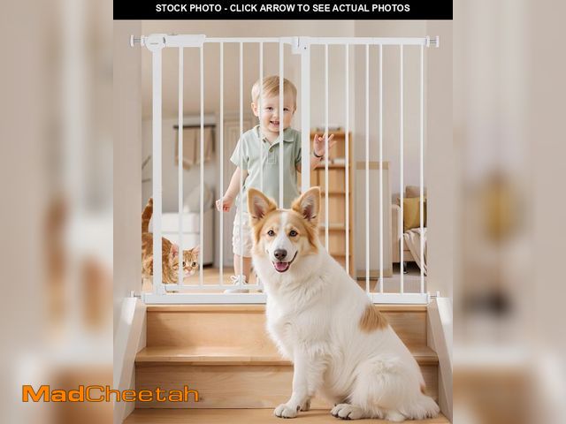Lot 74-12400233 - VEVOR Baby Gate, 26-40 Inches Adjustable Width, 36 Inches High Dog Gate, Easy Step Walk Thru, for Ch...