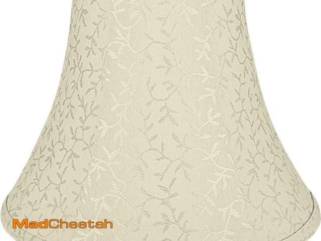 Lot 74-12284413 - Aspen Creative 30168 Transitional Bell Shape Spider Construction Lamp Shade in Beige with Vine Patte...