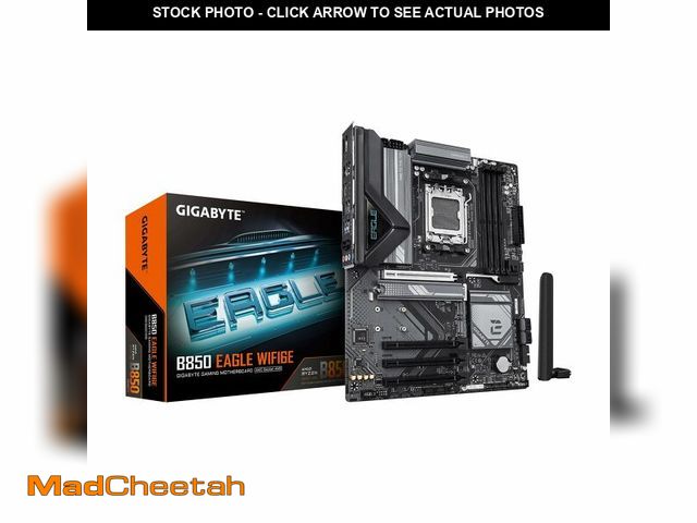 Lot 74-14147816 - GIGABYTE B850 Eagle WIFI6E AMD AM5 ATX Motherboard, Support AMD Ryzen 9000/8000/7000 Series, DDR5, 8...