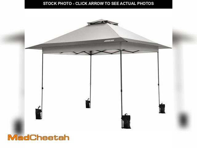 Lot 74-14437871 - SPECSTAR 10x10ft Pop Up Gazebo One Push Setup Canopy Tent Heavy Duty with Wheel Carry Bag and 4 Sand...