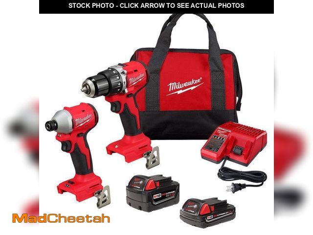 Lot 74-13137134 - Milwaukee M18 18-Volt Lithium-Ion Brushless Cordless Compact Hammer Drill/Impact Combo Kit (2-Tool) ...