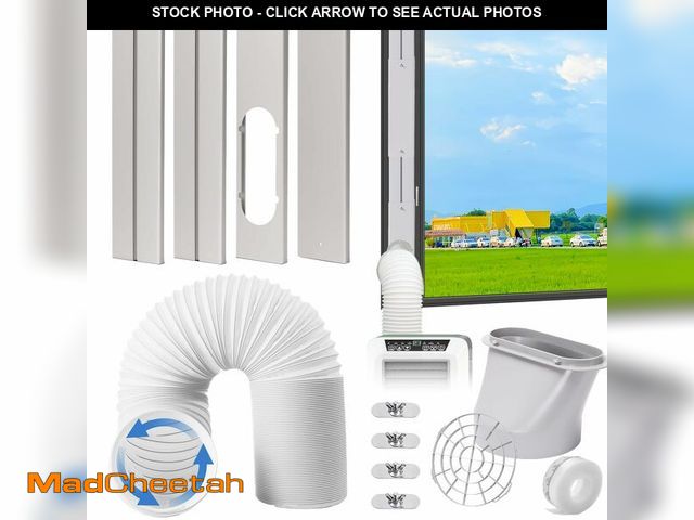 Lot 74-14212557 - Portable AC Window Vent Kit, Adjustable Vertical/Horizontal Sliding Window Kit Plate for AC Unit, Se...