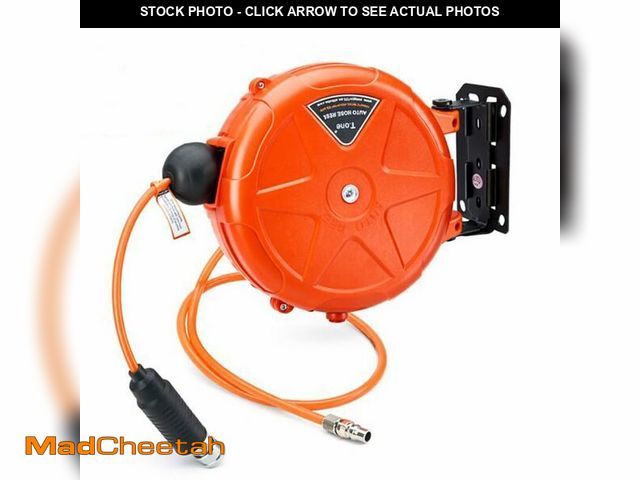 Lot 74-14264053 - 8mm Automatic Retractable Air Hose Reel Tube Holder Wall Mount Roller for Car Cashers, Pneumatic Wre...