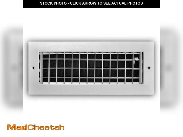 Lot 74-12872154 - Everbilt 12 in. x 4 in. 1-Way Aluminum Adjustable Wall/Ceiling Register in White - UNUSED