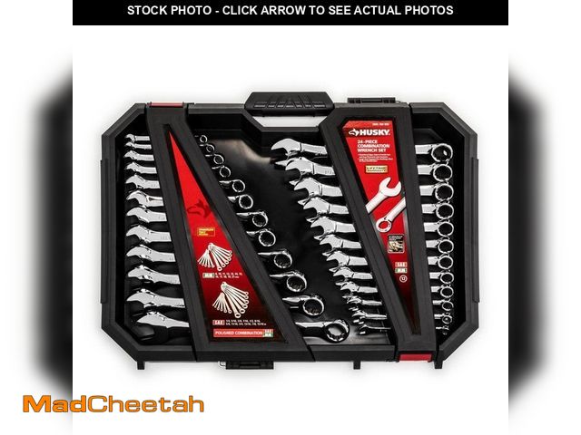 Lot 74-12592338 - *MISSING ONE* Husky SAE/MM Combination Wrench Set (24-Piece) *MISSING ONE*  - UNUSED