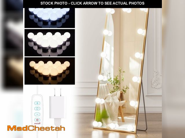 Lot 74-12699030 - Brightown 14 Bulb Dimmable Hollywood Makeup Mirror Lights, 22Ft Adjustable Vanity Lighting Fixtures ...