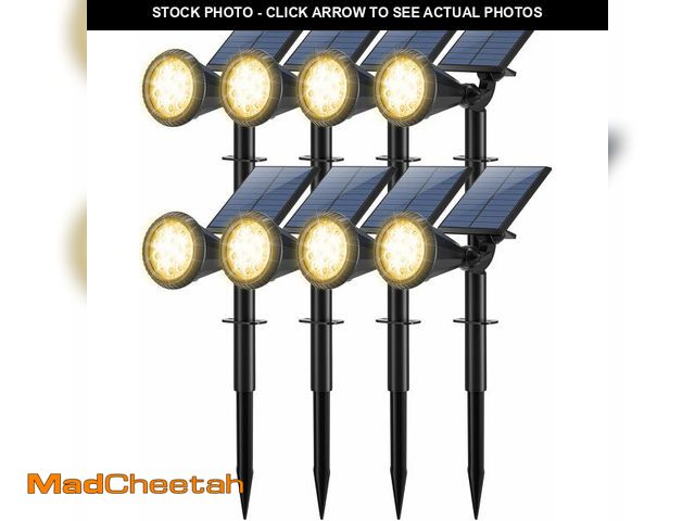 Lot 74-14214071 - Tadyreal 8 Pack Solar Spot Lights Outdoor Waterproof 180 Adjustable Solar Powered Landscape Lights f...