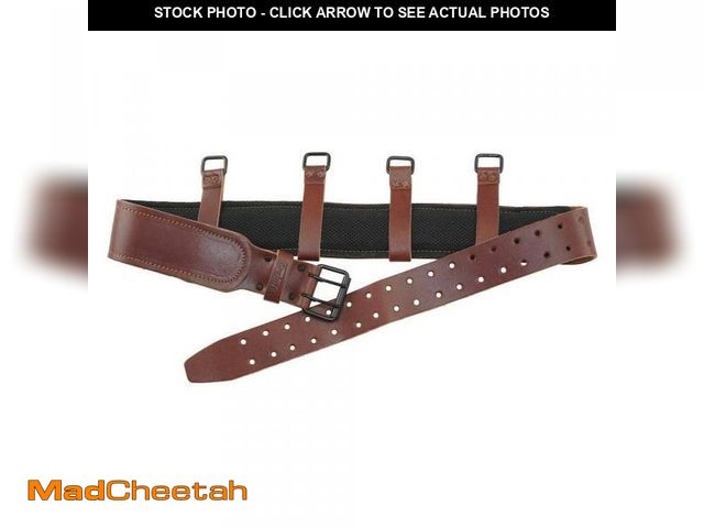 Lot 74-12390222 - Graintex 3 in. Brown Ambassador Series Leather Belt w/Suspender Hooks - UNUSED