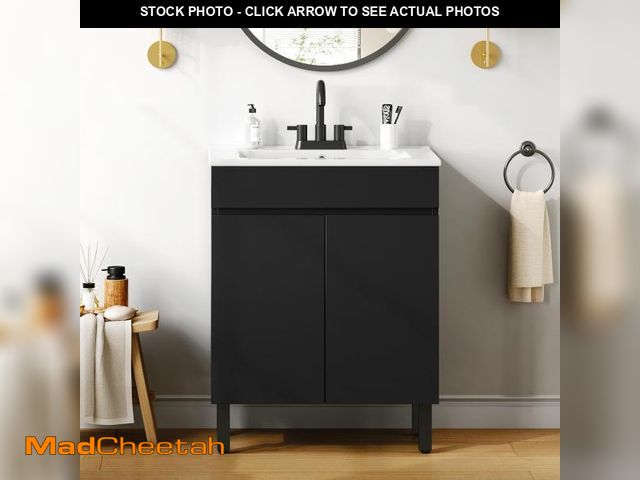 Lot 74-12263229 - YITAHOME 24 Inch Bathroom Vanity with Sink, Bathroom Cabinet Vanity for Small Space, Freestanding St...