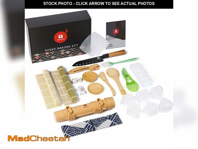 Lot 74-10826454 - SUPJOYES Sushi Making Kit - 27 in 1 Complete Sushi Maker for Beginners, with Bamboo Rolling Mat, Sus...