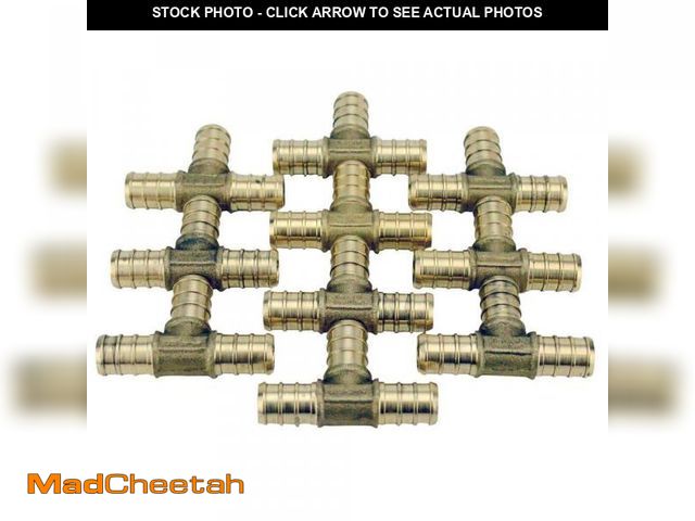 Lot 74-12484663 - Apollo 1/2 in. Brass PEX-B Barb Tee (10-Pack) - UNUSED