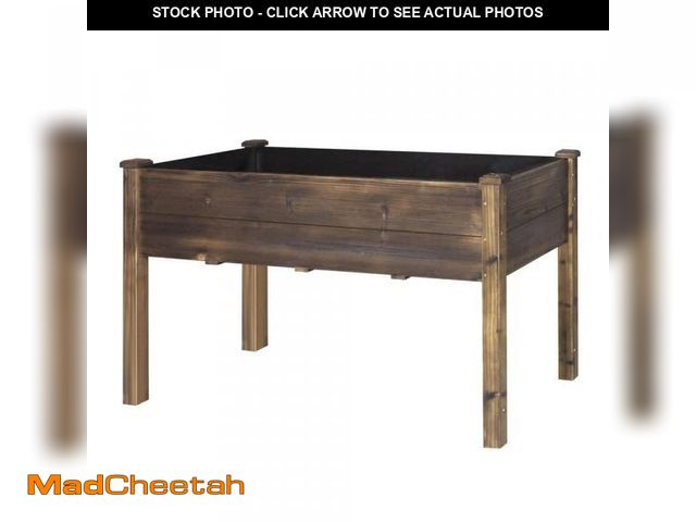 Lot 74-12424909 - VEIKOUS 48 in. L x 24 in. W x 30 in. H Carbonized Wooden Raised Garden Bed with Liner - UNUSED