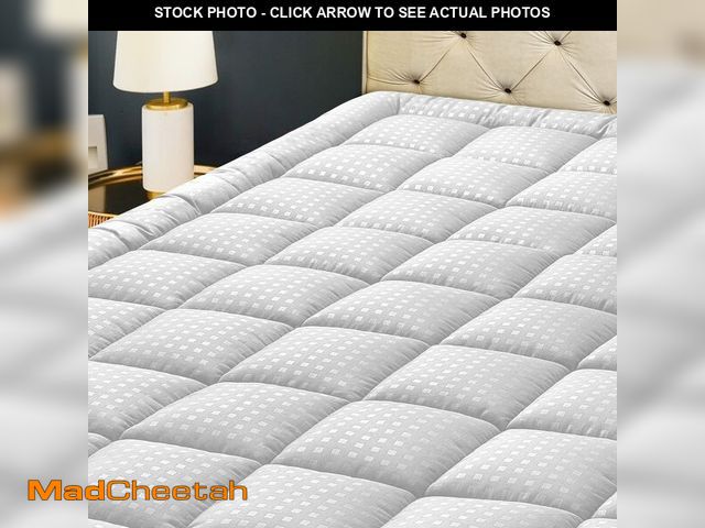 Lot 74-14060549 - HYLEORY Queen Mattress Pad Quilted Fitted Mattress Protector Cooling Pillow Top Mattress Cover Breat...