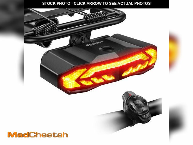 Lot 74-12883592 - WSDCAM Bike Cargo Rack Tail Light with Turn Signals and Brake Light, Wireless Bike Horn Alarm, Auto ...