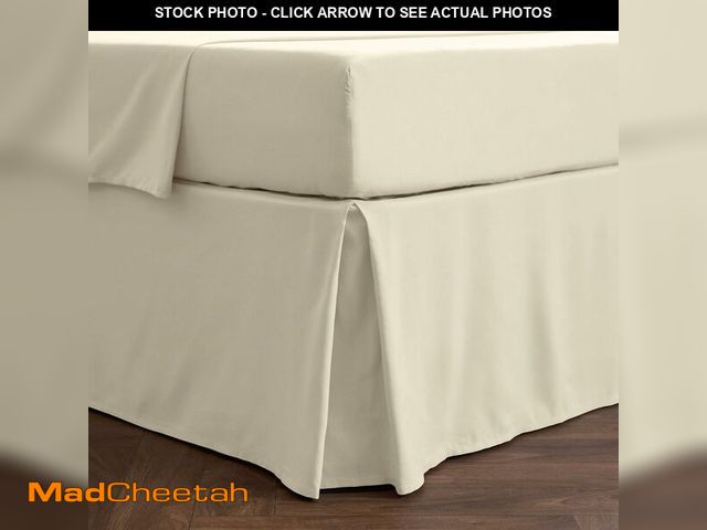 Lot 74-14150266 - Mellanni Bed Skirt Full Size - Bed Skirting - 15-Inch Tailored Drop Pleated Dust Ruffle - Hotel Luxu...