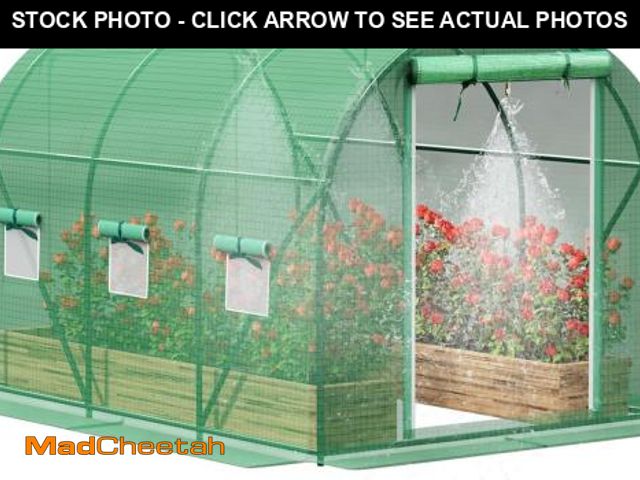Lot 74-12397950 - Greenhouse with Watering System, 12x7x7 Outdoor Greenhouse with 6 Mesh Windows and 1 Door, Easy Wate...