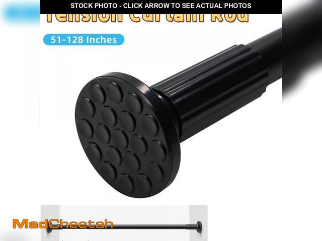 Lot 74-12491163 - SPOKKI Tension Curtain Rod, 51-128 Inches Adjustable Closet Tension Rod Rust-free No Drilling Shower...