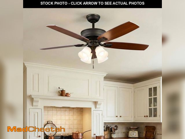 Lot 74-14113468 - Hampton Bay Devron 52 in. LED Indoor Oil-Rubbed Bronze Ceiling Fan with Light Kit - UNUSED