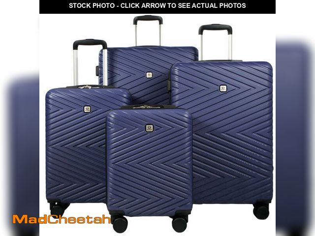 Lot 74-14322071 - Travelhouse 4 Piece Hardshell Luggage Set Hardside Lightweight Suitcase with TSA Lock Spinner Wheels...