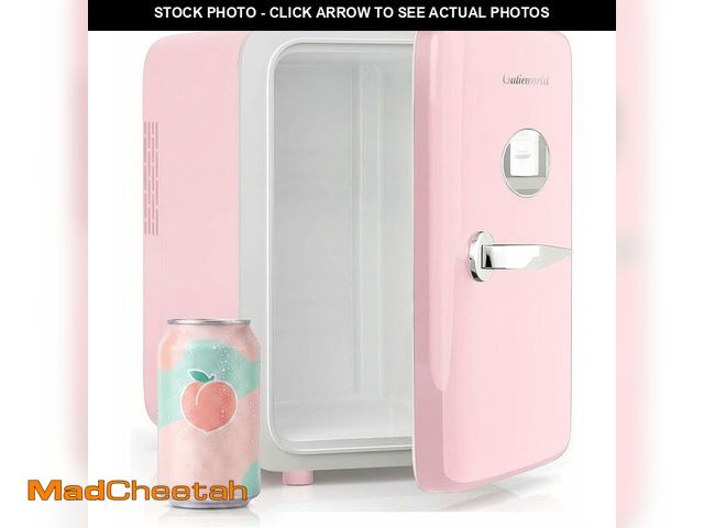Lot 74-14296038 - CUTIEWORLD 4L Mini Fridge for Skincare &amp; Drinks, Peach Pink - UNUSED