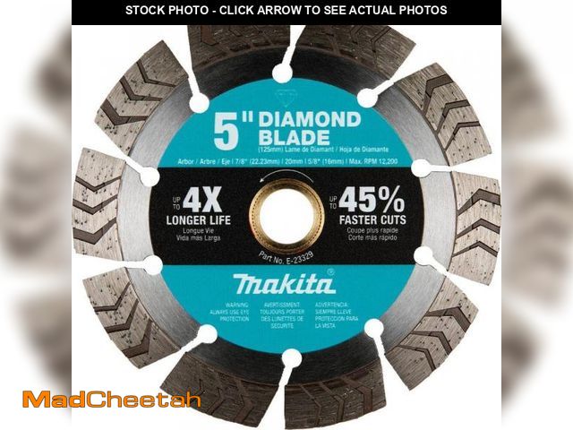 Lot 74-12492390 - Makita 5 in. Segmented Turbo Rim Diamond Blade for General Purpose - UNUSED